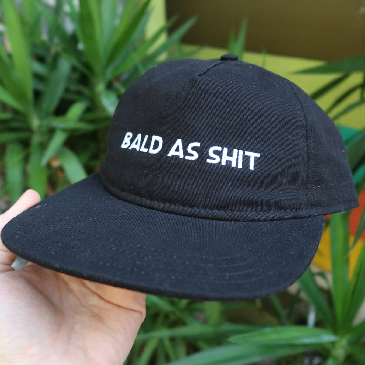 Black Canvas Bald as Shit Hat