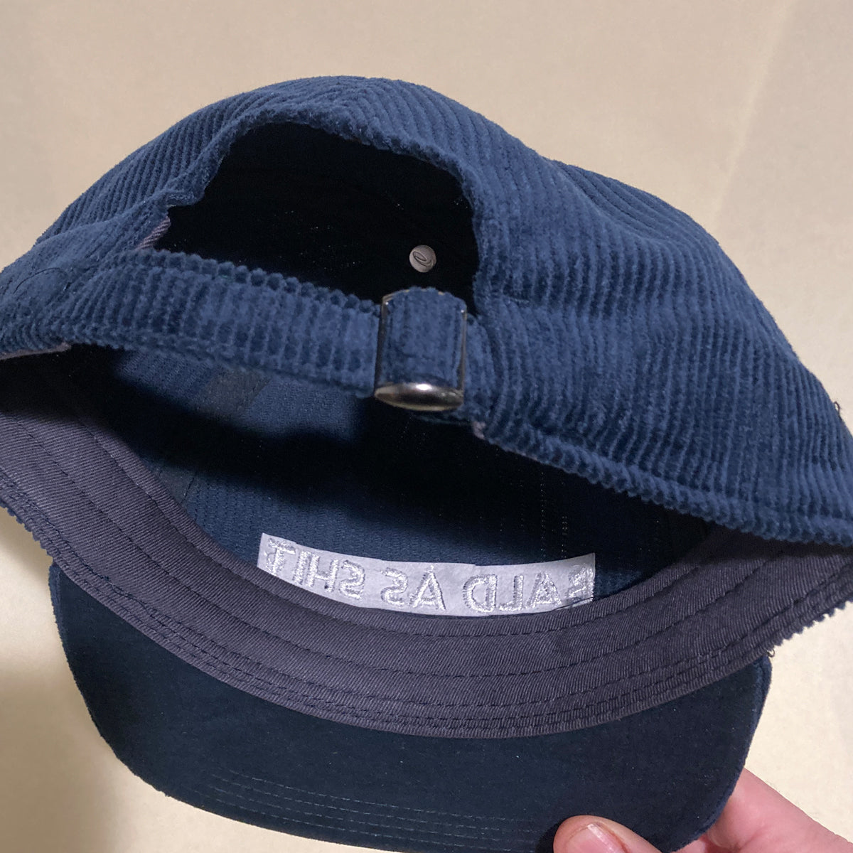 Navy Corduroy Bald as Shit Hat